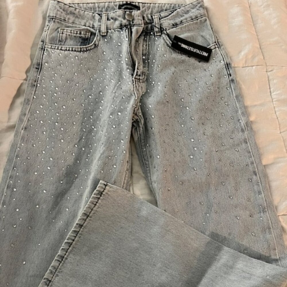 PRETTY LITTLE THING RHINESTONE JEANS